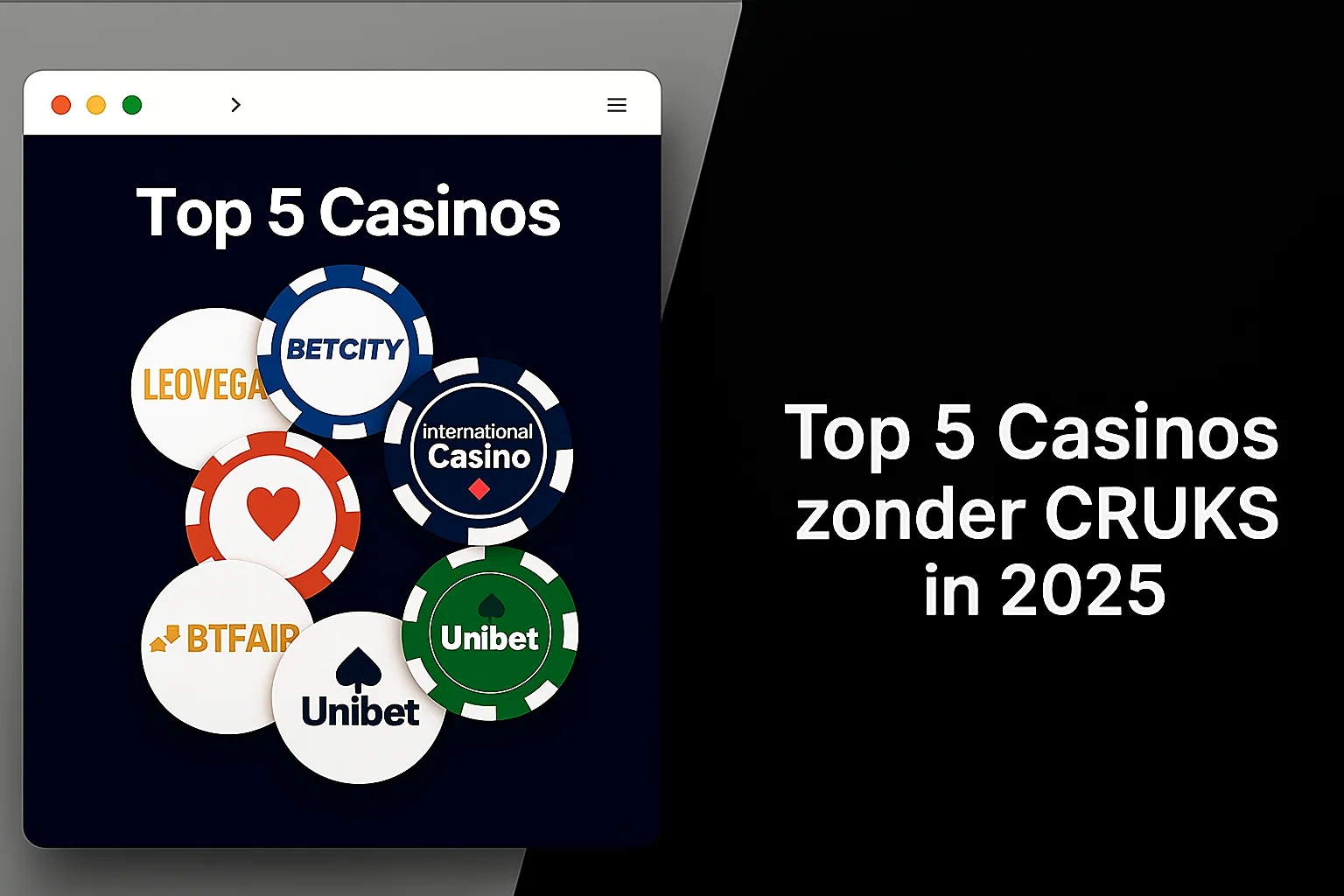 Top 5 Casinos zonder CRUKS in 2026